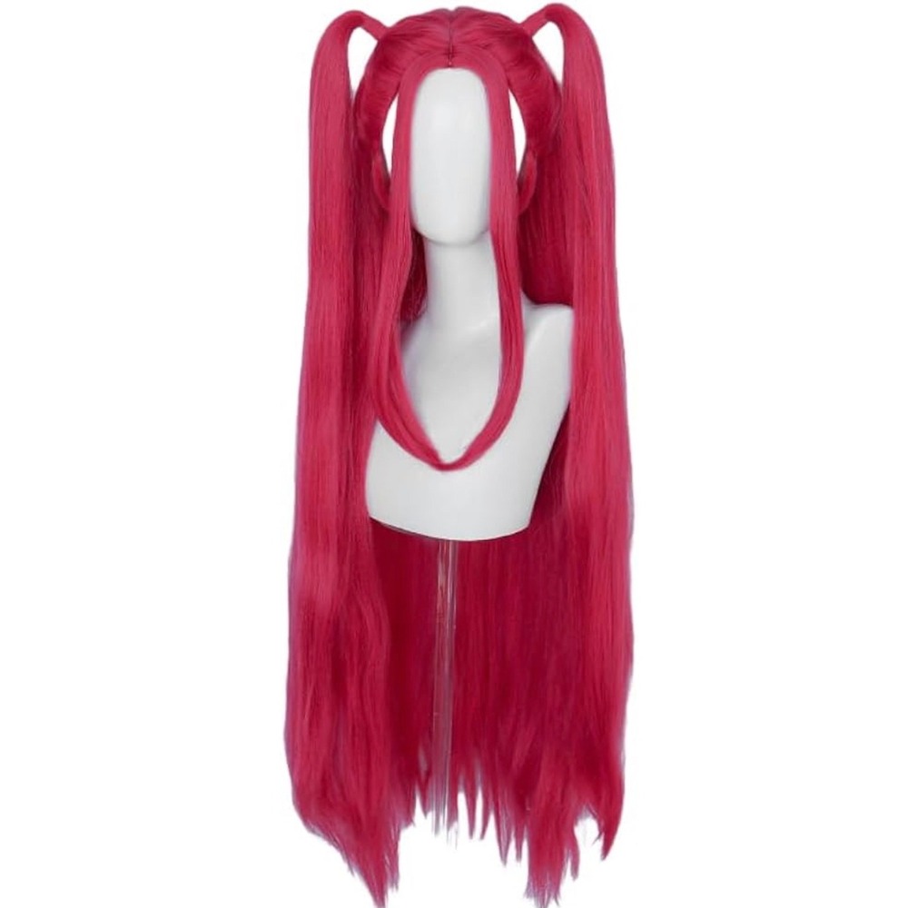 NWT Topcosplay Women's Rose Red Long Twin Tail Anime Cosplay Wig Halloween